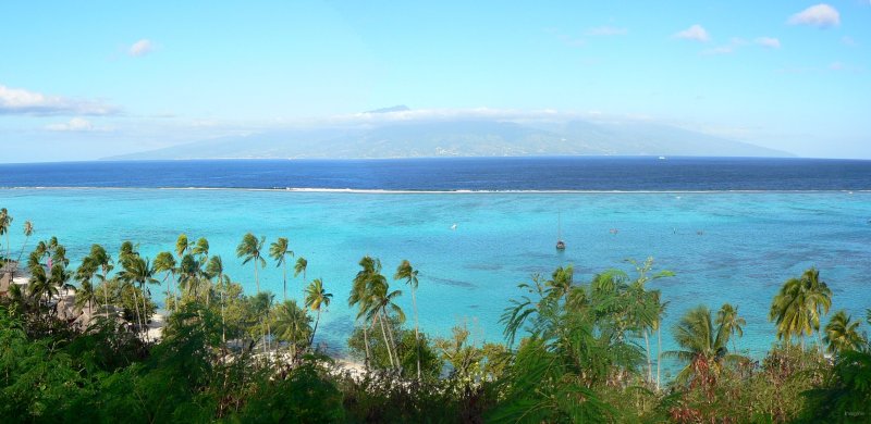 49- Tahiti vue du lagon de Nuarei 